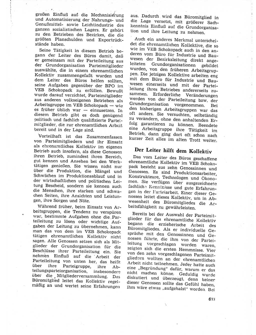 Neuer Weg (NW), Organ des Zentralkomitees (ZK) der SED (Sozialistische Einheitspartei Deutschlands) für Fragen des Parteilebens, 18. Jahrgang [Deutsche Demokratische Republik (DDR)] 1963, Seite 633 (NW ZK SED DDR 1963, S. 633)