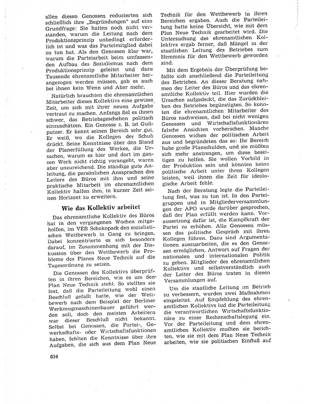 Neuer Weg (NW), Organ des Zentralkomitees (ZK) der SED (Sozialistische Einheitspartei Deutschlands) für Fragen des Parteilebens, 18. Jahrgang [Deutsche Demokratische Republik (DDR)] 1963, Seite 634 (NW ZK SED DDR 1963, S. 634)