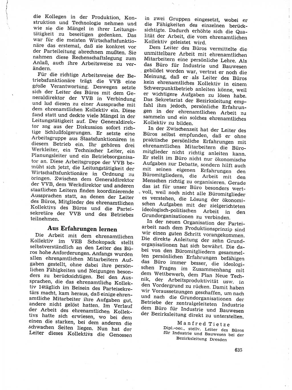 Neuer Weg (NW), Organ des Zentralkomitees (ZK) der SED (Sozialistische Einheitspartei Deutschlands) für Fragen des Parteilebens, 18. Jahrgang [Deutsche Demokratische Republik (DDR)] 1963, Seite 635 (NW ZK SED DDR 1963, S. 635)