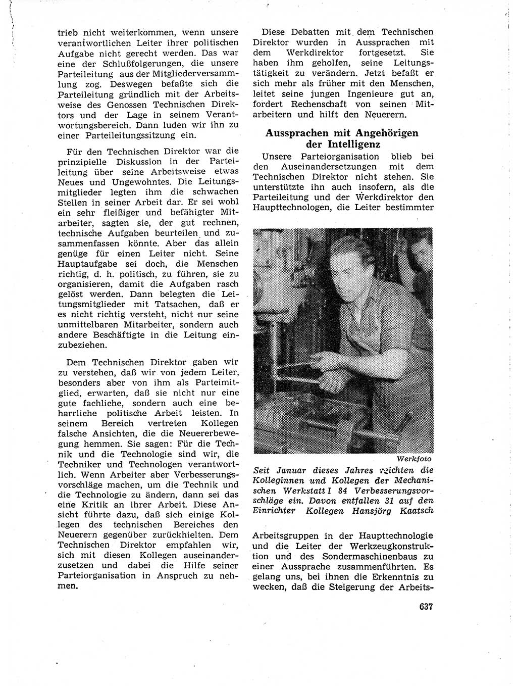 Neuer Weg (NW), Organ des Zentralkomitees (ZK) der SED (Sozialistische Einheitspartei Deutschlands) für Fragen des Parteilebens, 18. Jahrgang [Deutsche Demokratische Republik (DDR)] 1963, Seite 637 (NW ZK SED DDR 1963, S. 637)