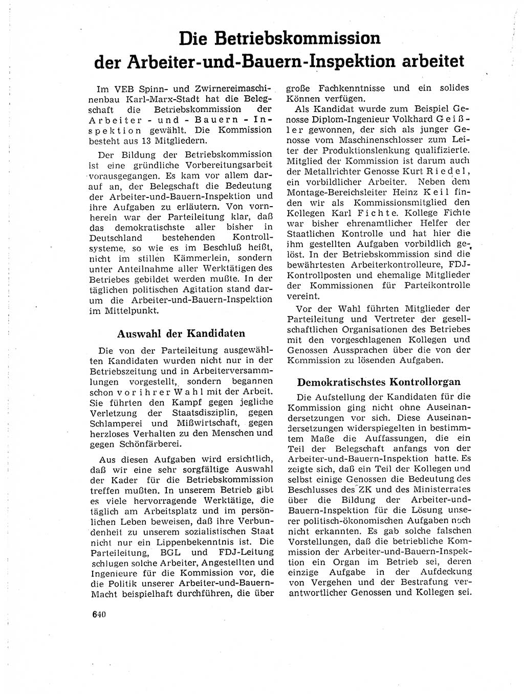 Neuer Weg (NW), Organ des Zentralkomitees (ZK) der SED (Sozialistische Einheitspartei Deutschlands) für Fragen des Parteilebens, 18. Jahrgang [Deutsche Demokratische Republik (DDR)] 1963, Seite 640 (NW ZK SED DDR 1963, S. 640)