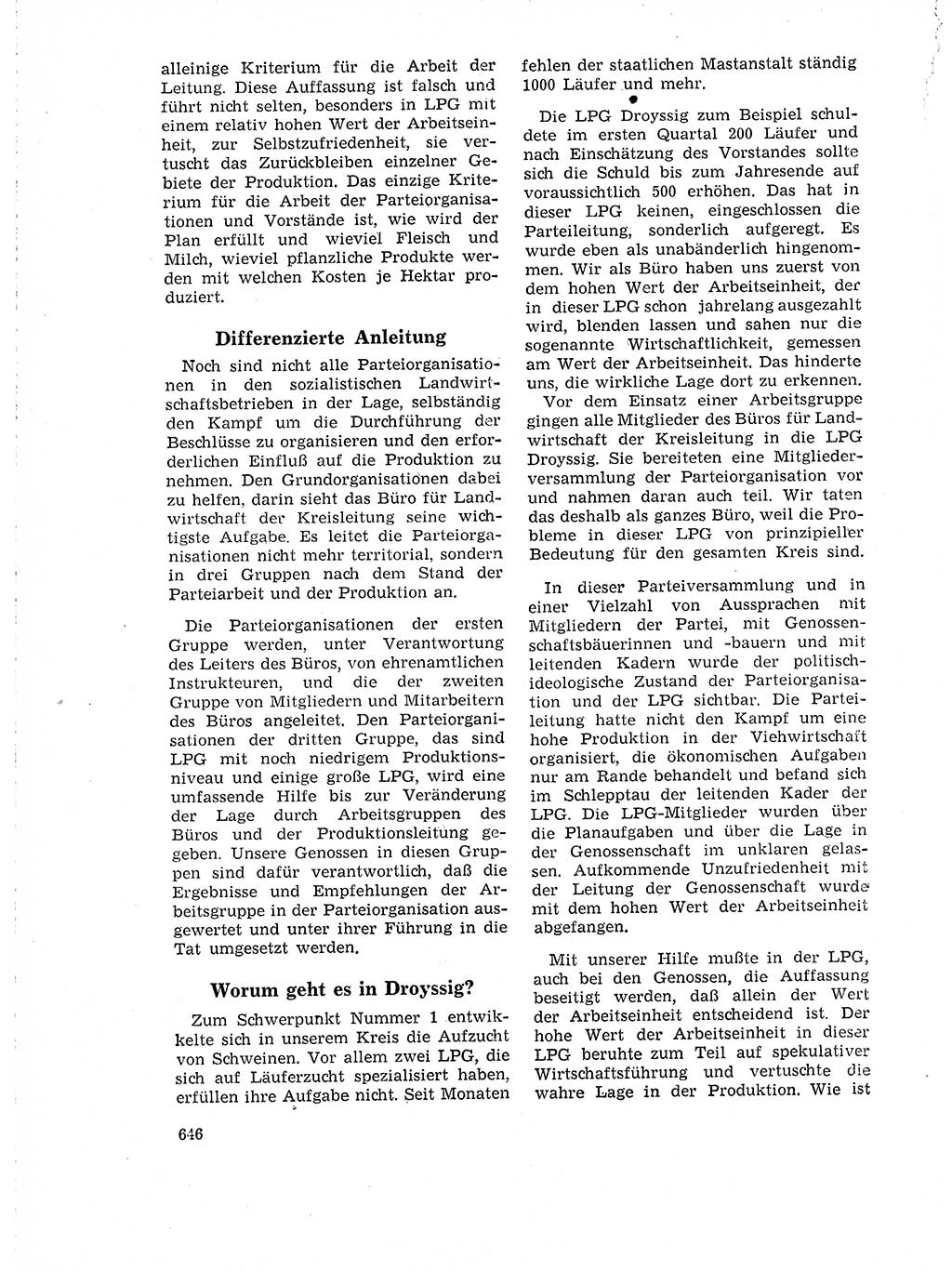 Neuer Weg (NW), Organ des Zentralkomitees (ZK) der SED (Sozialistische Einheitspartei Deutschlands) für Fragen des Parteilebens, 18. Jahrgang [Deutsche Demokratische Republik (DDR)] 1963, Seite 646 (NW ZK SED DDR 1963, S. 646)
