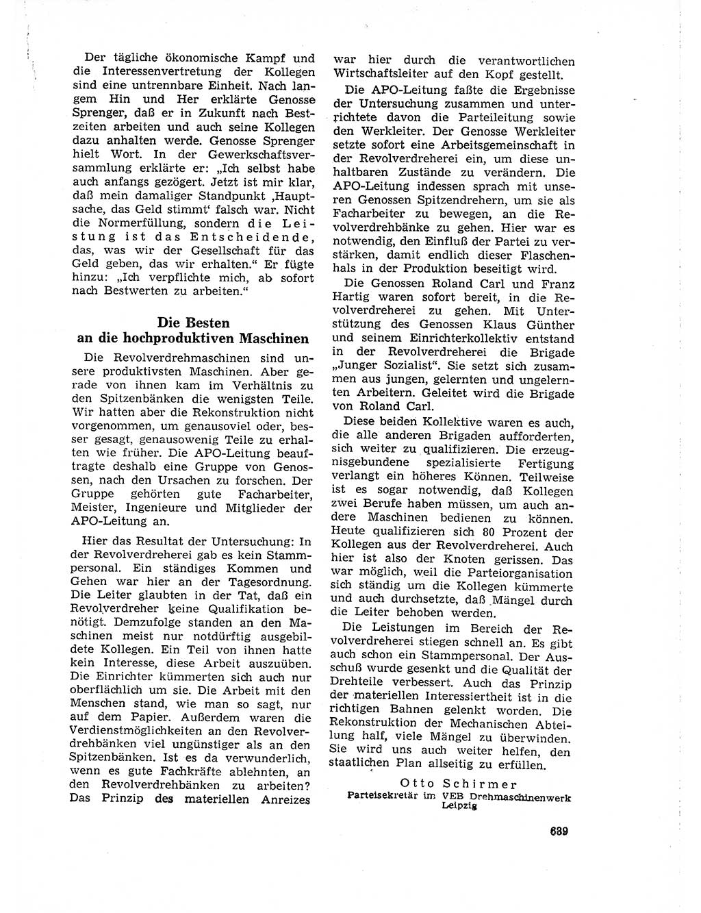 Neuer Weg (NW), Organ des Zentralkomitees (ZK) der SED (Sozialistische Einheitspartei Deutschlands) für Fragen des Parteilebens, 18. Jahrgang [Deutsche Demokratische Republik (DDR)] 1963, Seite 689 (NW ZK SED DDR 1963, S. 689)