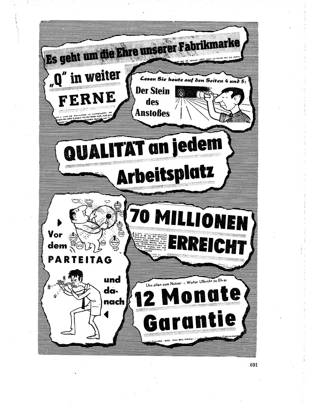 Neuer Weg (NW), Organ des Zentralkomitees (ZK) der SED (Sozialistische Einheitspartei Deutschlands) für Fragen des Parteilebens, 18. Jahrgang [Deutsche Demokratische Republik (DDR)] 1963, Seite 691 (NW ZK SED DDR 1963, S. 691)