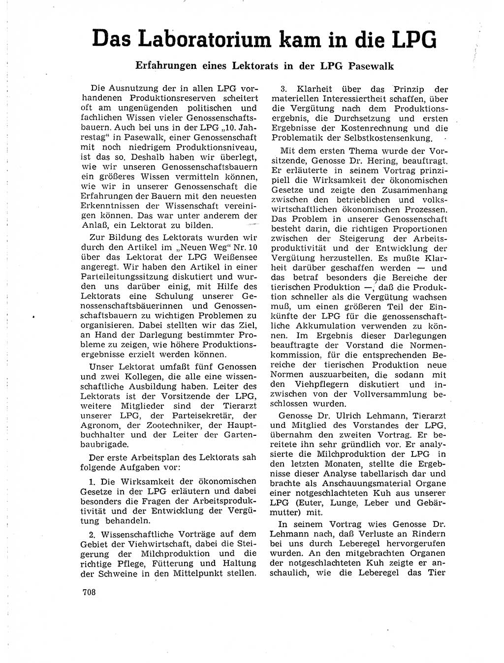 Neuer Weg (NW), Organ des Zentralkomitees (ZK) der SED (Sozialistische Einheitspartei Deutschlands) für Fragen des Parteilebens, 18. Jahrgang [Deutsche Demokratische Republik (DDR)] 1963, Seite 708 (NW ZK SED DDR 1963, S. 708)