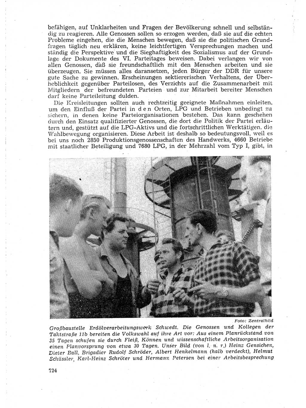 Neuer Weg (NW), Organ des Zentralkomitees (ZK) der SED (Sozialistische Einheitspartei Deutschlands) für Fragen des Parteilebens, 18. Jahrgang [Deutsche Demokratische Republik (DDR)] 1963, Seite 724 (NW ZK SED DDR 1963, S. 724)