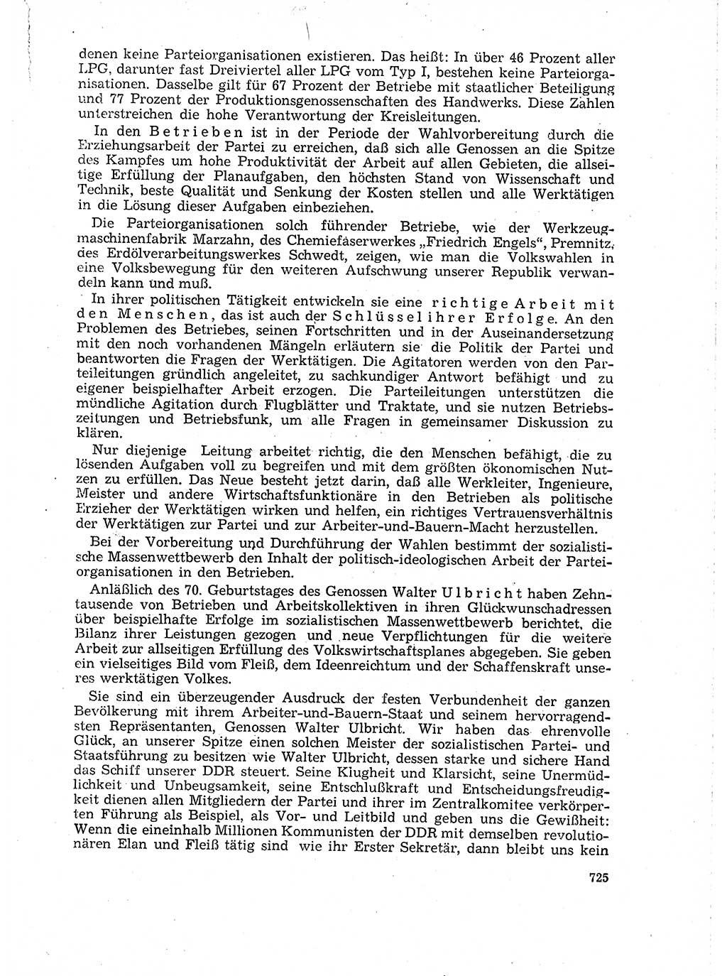 Neuer Weg (NW), Organ des Zentralkomitees (ZK) der SED (Sozialistische Einheitspartei Deutschlands) für Fragen des Parteilebens, 18. Jahrgang [Deutsche Demokratische Republik (DDR)] 1963, Seite 725 (NW ZK SED DDR 1963, S. 725)