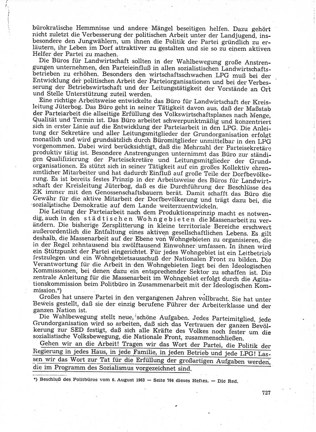 Neuer Weg (NW), Organ des Zentralkomitees (ZK) der SED (Sozialistische Einheitspartei Deutschlands) für Fragen des Parteilebens, 18. Jahrgang [Deutsche Demokratische Republik (DDR)] 1963, Seite 727 (NW ZK SED DDR 1963, S. 727)