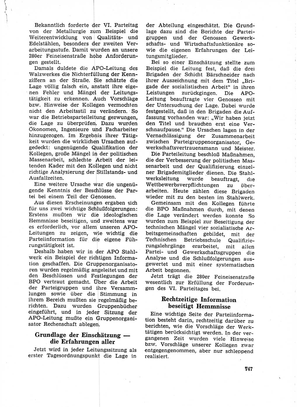 Neuer Weg (NW), Organ des Zentralkomitees (ZK) der SED (Sozialistische Einheitspartei Deutschlands) für Fragen des Parteilebens, 18. Jahrgang [Deutsche Demokratische Republik (DDR)] 1963, Seite 747 (NW ZK SED DDR 1963, S. 747)