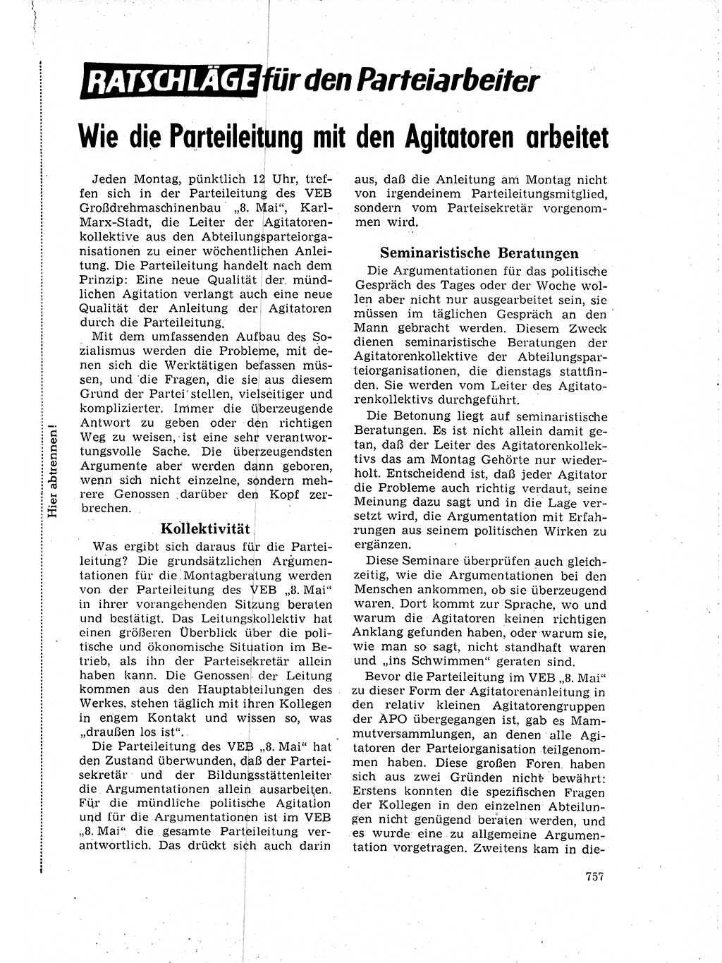 Neuer Weg (NW), Organ des Zentralkomitees (ZK) der SED (Sozialistische Einheitspartei Deutschlands) für Fragen des Parteilebens, 18. Jahrgang [Deutsche Demokratische Republik (DDR)] 1963, Seite 757 (NW ZK SED DDR 1963, S. 757)