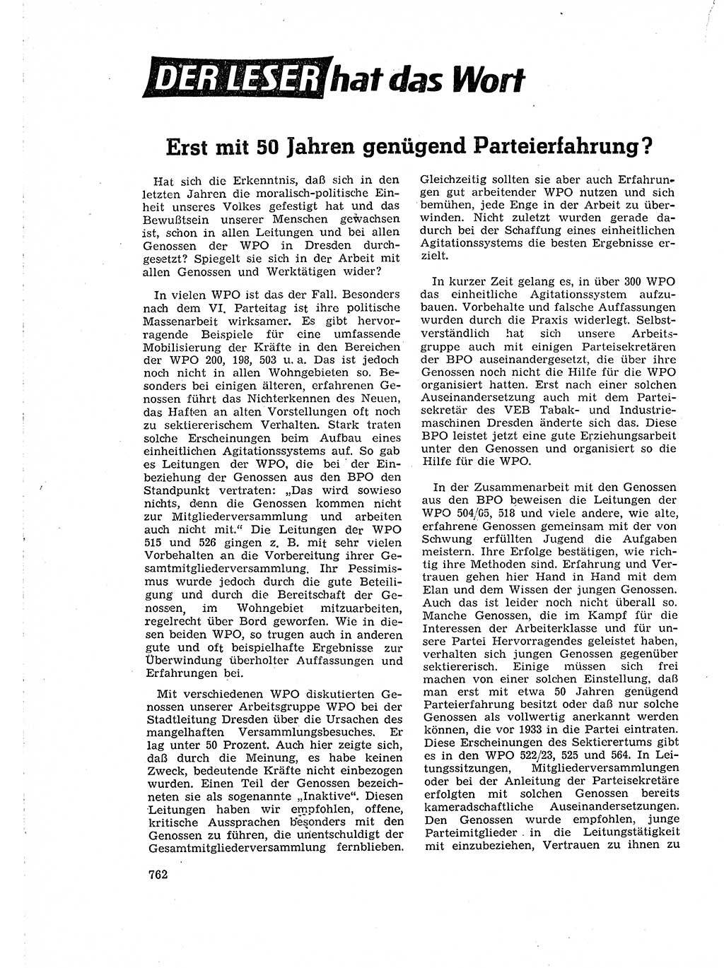 Neuer Weg (NW), Organ des Zentralkomitees (ZK) der SED (Sozialistische Einheitspartei Deutschlands) für Fragen des Parteilebens, 18. Jahrgang [Deutsche Demokratische Republik (DDR)] 1963, Seite 762 (NW ZK SED DDR 1963, S. 762)