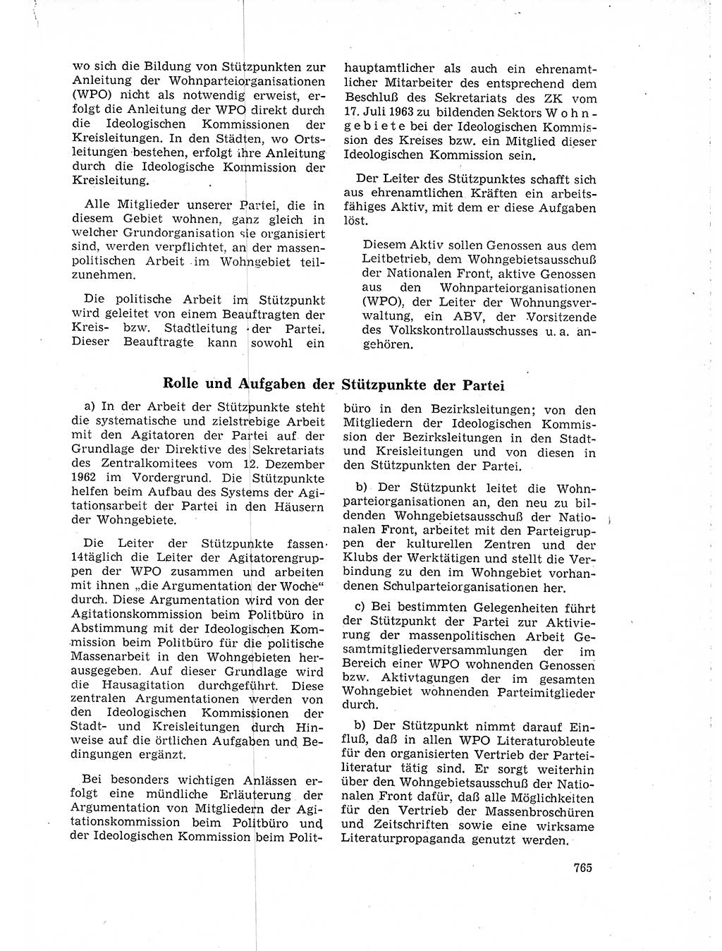 Neuer Weg (NW), Organ des Zentralkomitees (ZK) der SED (Sozialistische Einheitspartei Deutschlands) für Fragen des Parteilebens, 18. Jahrgang [Deutsche Demokratische Republik (DDR)] 1963, Seite 765 (NW ZK SED DDR 1963, S. 765)