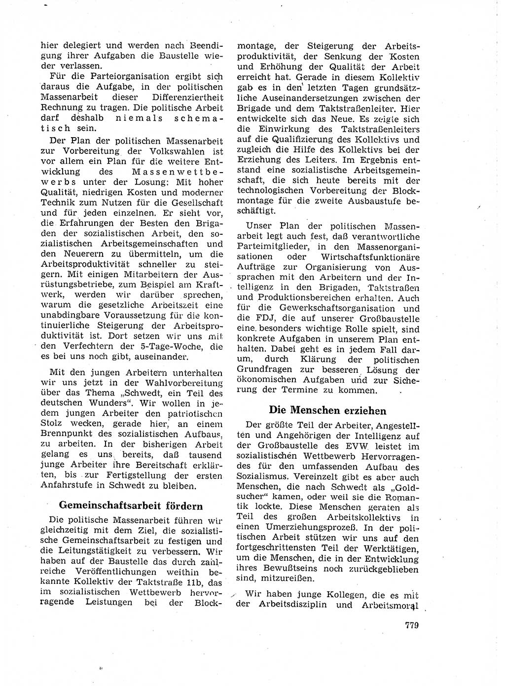 Neuer Weg (NW), Organ des Zentralkomitees (ZK) der SED (Sozialistische Einheitspartei Deutschlands) für Fragen des Parteilebens, 18. Jahrgang [Deutsche Demokratische Republik (DDR)] 1963, Seite 779 (NW ZK SED DDR 1963, S. 779)