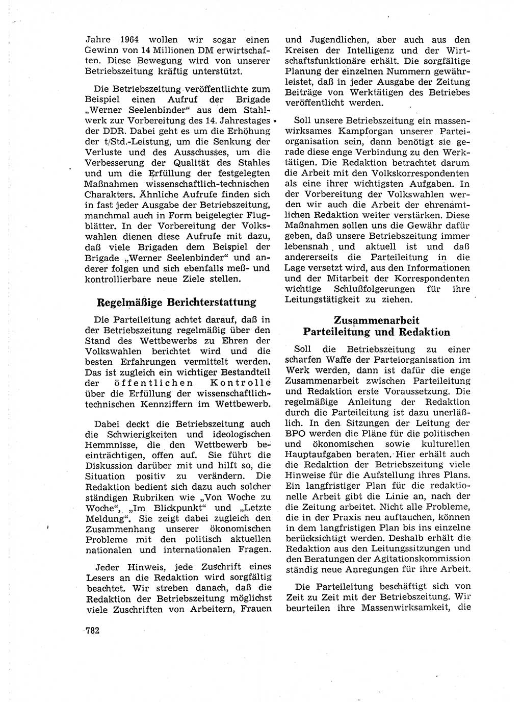 Neuer Weg (NW), Organ des Zentralkomitees (ZK) der SED (Sozialistische Einheitspartei Deutschlands) für Fragen des Parteilebens, 18. Jahrgang [Deutsche Demokratische Republik (DDR)] 1963, Seite 782 (NW ZK SED DDR 1963, S. 782)