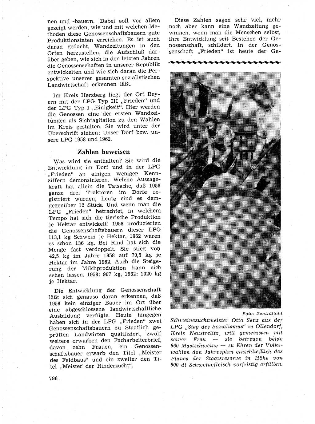 Neuer Weg (NW), Organ des Zentralkomitees (ZK) der SED (Sozialistische Einheitspartei Deutschlands) für Fragen des Parteilebens, 18. Jahrgang [Deutsche Demokratische Republik (DDR)] 1963, Seite 796 (NW ZK SED DDR 1963, S. 796)