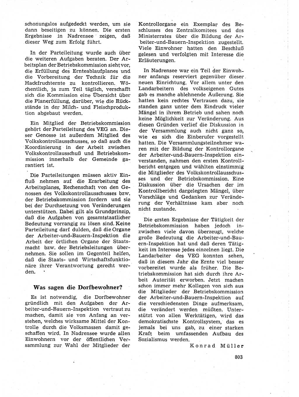 Neuer Weg (NW), Organ des Zentralkomitees (ZK) der SED (Sozialistische Einheitspartei Deutschlands) für Fragen des Parteilebens, 18. Jahrgang [Deutsche Demokratische Republik (DDR)] 1963, Seite 803 (NW ZK SED DDR 1963, S. 803)