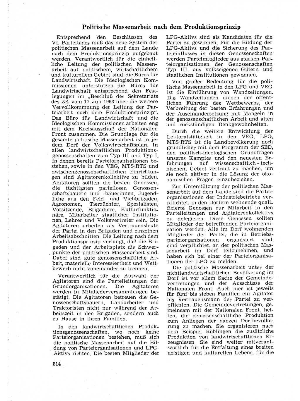 Neuer Weg (NW), Organ des Zentralkomitees (ZK) der SED (Sozialistische Einheitspartei Deutschlands) für Fragen des Parteilebens, 18. Jahrgang [Deutsche Demokratische Republik (DDR)] 1963, Seite 814 (NW ZK SED DDR 1963, S. 814)