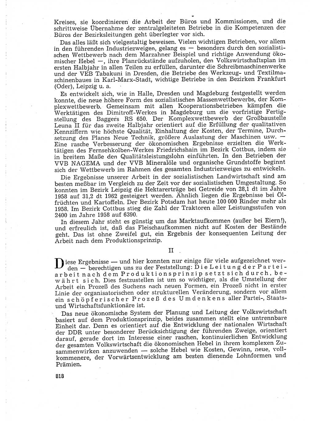Neuer Weg (NW), Organ des Zentralkomitees (ZK) der SED (Sozialistische Einheitspartei Deutschlands) für Fragen des Parteilebens, 18. Jahrgang [Deutsche Demokratische Republik (DDR)] 1963, Seite 818 (NW ZK SED DDR 1963, S. 818)
