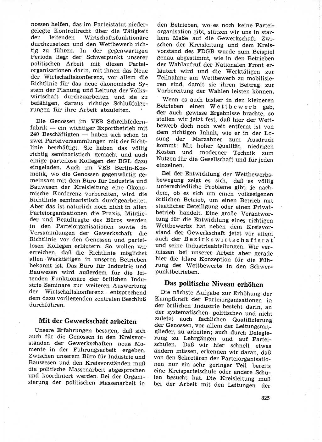 Neuer Weg (NW), Organ des Zentralkomitees (ZK) der SED (Sozialistische Einheitspartei Deutschlands) für Fragen des Parteilebens, 18. Jahrgang [Deutsche Demokratische Republik (DDR)] 1963, Seite 825 (NW ZK SED DDR 1963, S. 825)