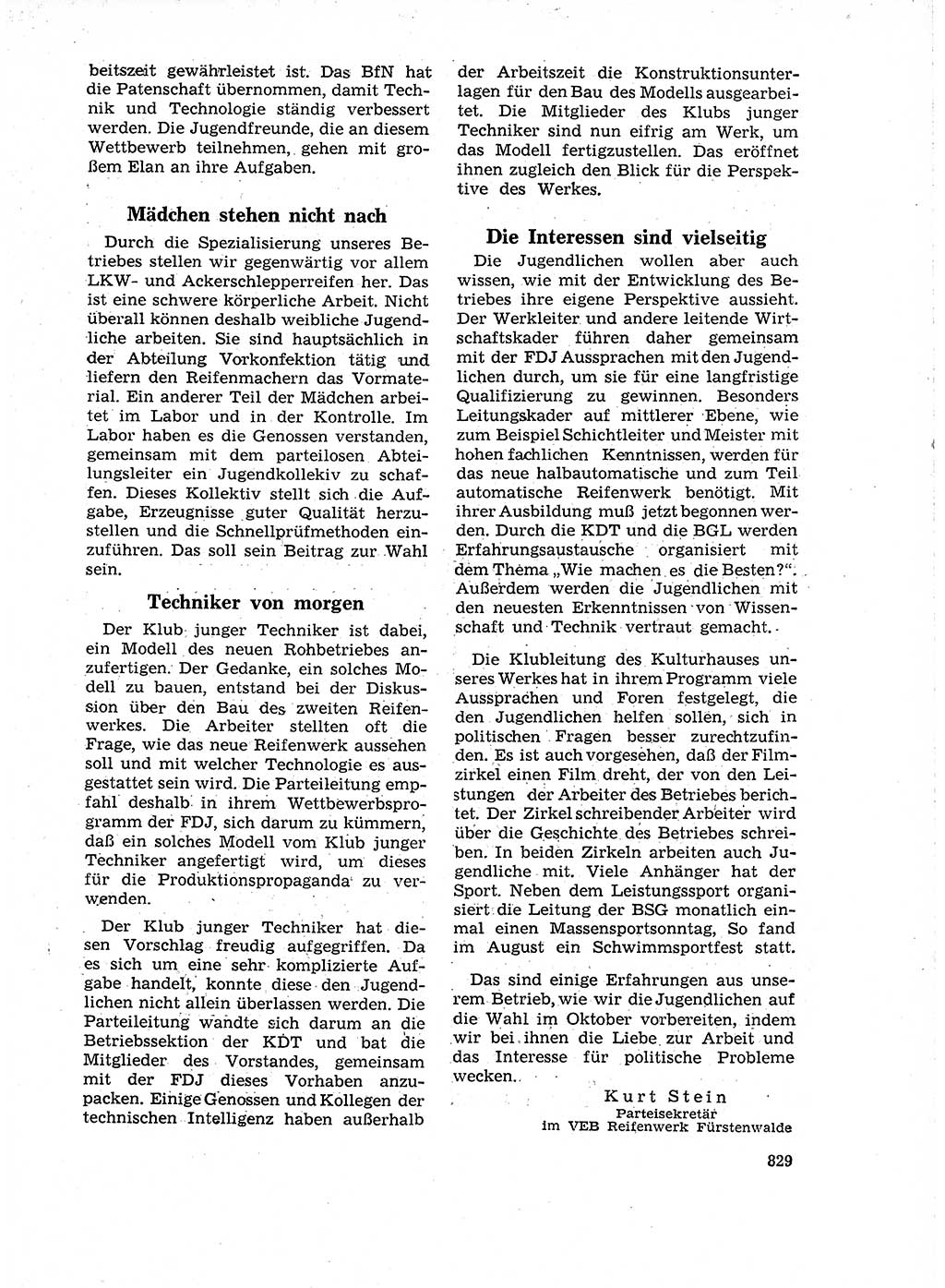 Neuer Weg (NW), Organ des Zentralkomitees (ZK) der SED (Sozialistische Einheitspartei Deutschlands) für Fragen des Parteilebens, 18. Jahrgang [Deutsche Demokratische Republik (DDR)] 1963, Seite 829 (NW ZK SED DDR 1963, S. 829)