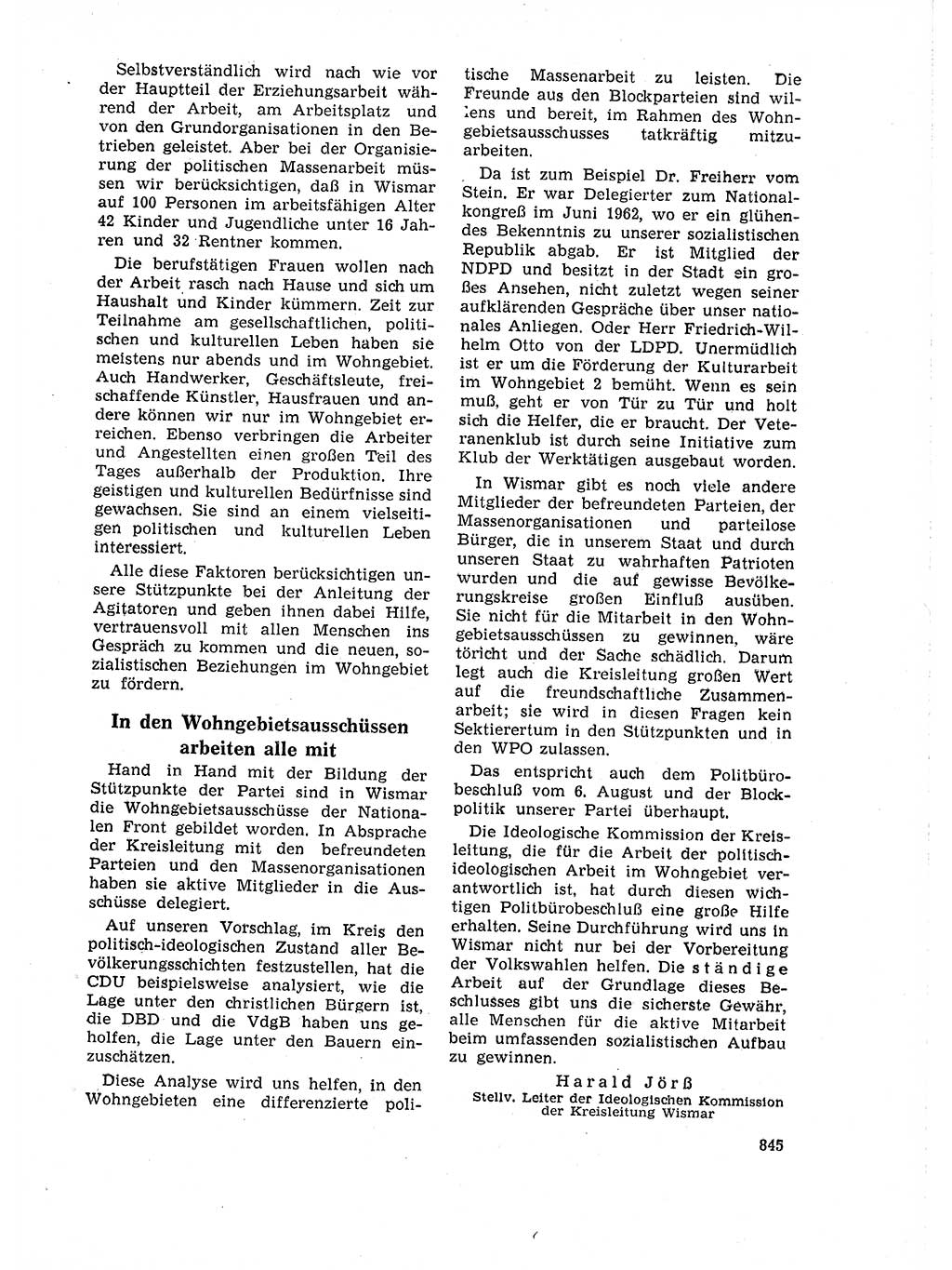 Neuer Weg (NW), Organ des Zentralkomitees (ZK) der SED (Sozialistische Einheitspartei Deutschlands) für Fragen des Parteilebens, 18. Jahrgang [Deutsche Demokratische Republik (DDR)] 1963, Seite 845 (NW ZK SED DDR 1963, S. 845)