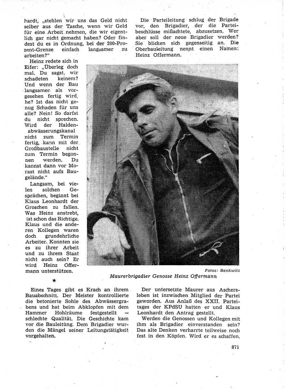 Neuer Weg (NW), Organ des Zentralkomitees (ZK) der SED (Sozialistische Einheitspartei Deutschlands) für Fragen des Parteilebens, 18. Jahrgang [Deutsche Demokratische Republik (DDR)] 1963, Seite 871 (NW ZK SED DDR 1963, S. 871)