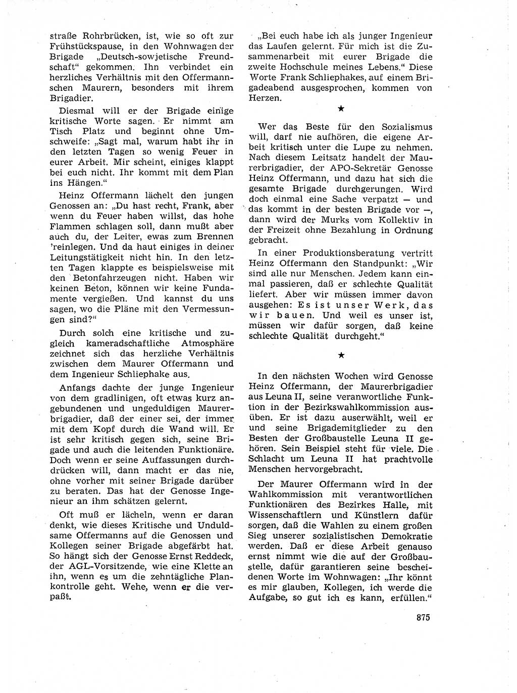Neuer Weg (NW), Organ des Zentralkomitees (ZK) der SED (Sozialistische Einheitspartei Deutschlands) für Fragen des Parteilebens, 18. Jahrgang [Deutsche Demokratische Republik (DDR)] 1963, Seite 875 (NW ZK SED DDR 1963, S. 875)