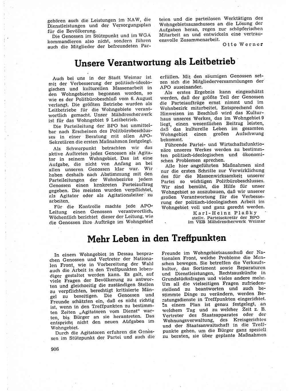 Neuer Weg (NW), Organ des Zentralkomitees (ZK) der SED (Sozialistische Einheitspartei Deutschlands) für Fragen des Parteilebens, 18. Jahrgang [Deutsche Demokratische Republik (DDR)] 1963, Seite 906 (NW ZK SED DDR 1963, S. 906)