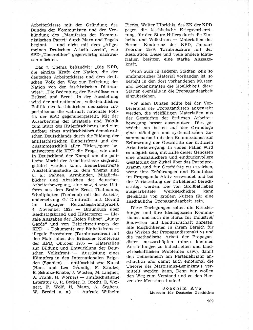Neuer Weg (NW), Organ des Zentralkomitees (ZK) der SED (Sozialistische Einheitspartei Deutschlands) für Fragen des Parteilebens, 18. Jahrgang [Deutsche Demokratische Republik (DDR)] 1963, Seite 909 (NW ZK SED DDR 1963, S. 909)