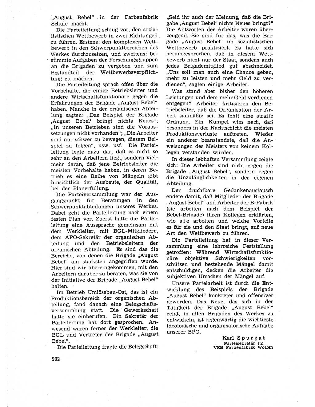 Neuer Weg (NW), Organ des Zentralkomitees (ZK) der SED (Sozialistische Einheitspartei Deutschlands) für Fragen des Parteilebens, 18. Jahrgang [Deutsche Demokratische Republik (DDR)] 1963, Seite 932 (NW ZK SED DDR 1963, S. 932)