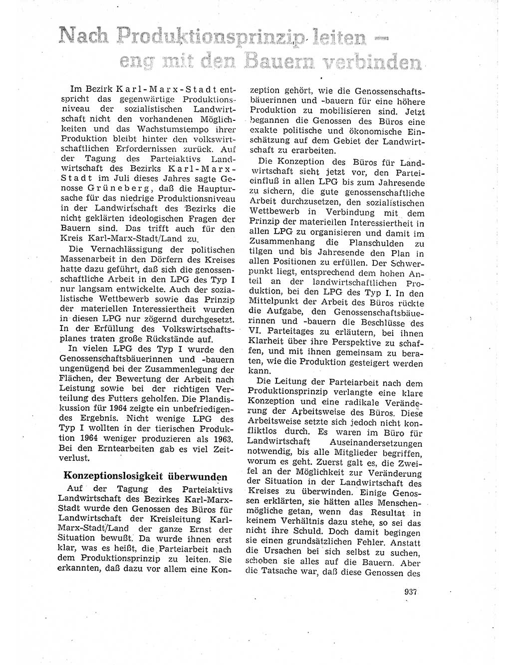 Neuer Weg (NW), Organ des Zentralkomitees (ZK) der SED (Sozialistische Einheitspartei Deutschlands) für Fragen des Parteilebens, 18. Jahrgang [Deutsche Demokratische Republik (DDR)] 1963, Seite 937 (NW ZK SED DDR 1963, S. 937)