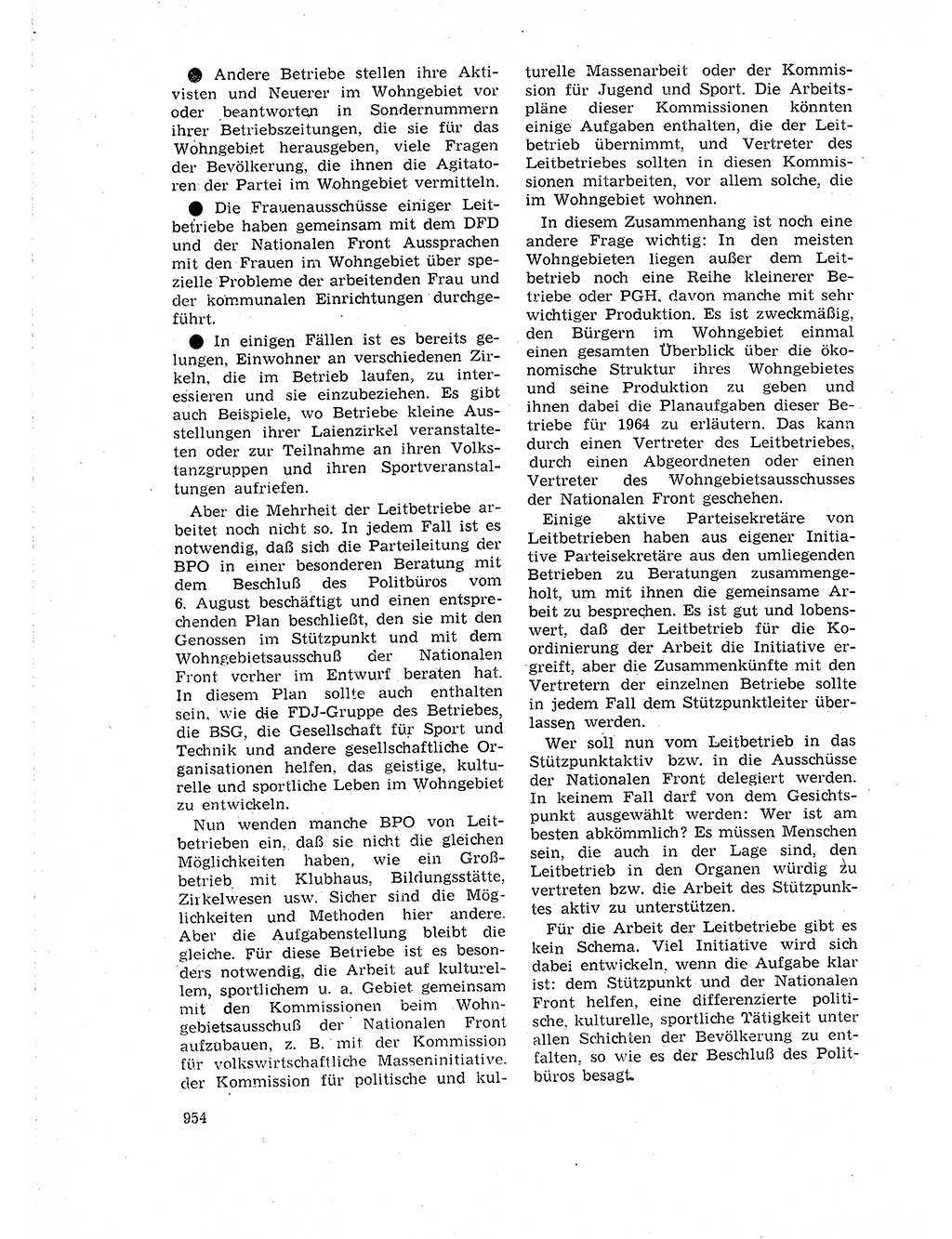 Neuer Weg (NW), Organ des Zentralkomitees (ZK) der SED (Sozialistische Einheitspartei Deutschlands) für Fragen des Parteilebens, 18. Jahrgang [Deutsche Demokratische Republik (DDR)] 1963, Seite 954 (NW ZK SED DDR 1963, S. 954)