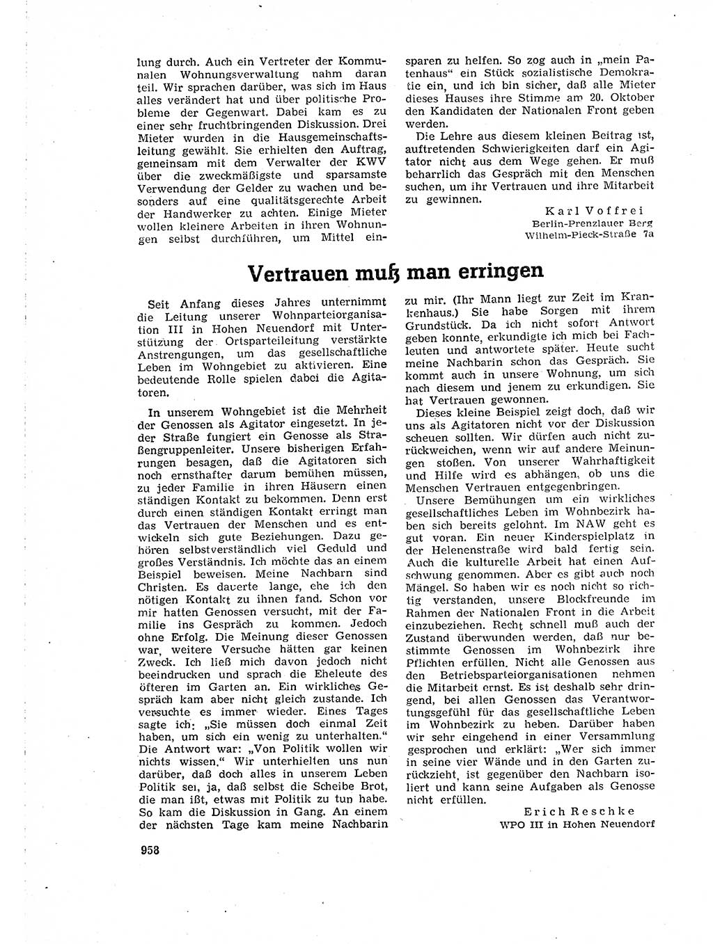 Neuer Weg (NW), Organ des Zentralkomitees (ZK) der SED (Sozialistische Einheitspartei Deutschlands) für Fragen des Parteilebens, 18. Jahrgang [Deutsche Demokratische Republik (DDR)] 1963, Seite 958 (NW ZK SED DDR 1963, S. 958)