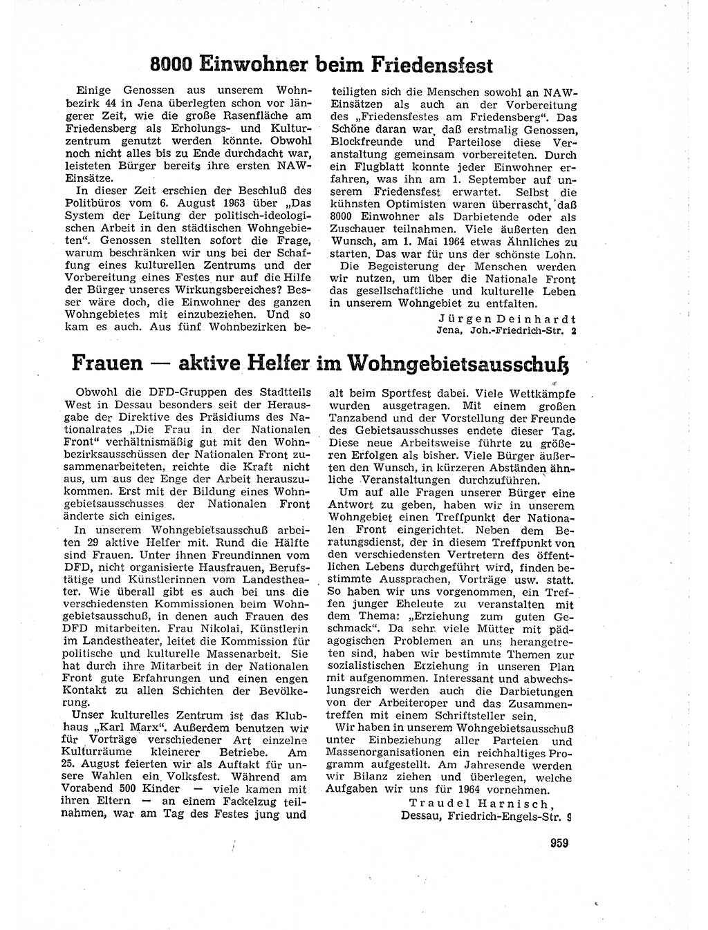 Neuer Weg (NW), Organ des Zentralkomitees (ZK) der SED (Sozialistische Einheitspartei Deutschlands) für Fragen des Parteilebens, 18. Jahrgang [Deutsche Demokratische Republik (DDR)] 1963, Seite 959 (NW ZK SED DDR 1963, S. 959)