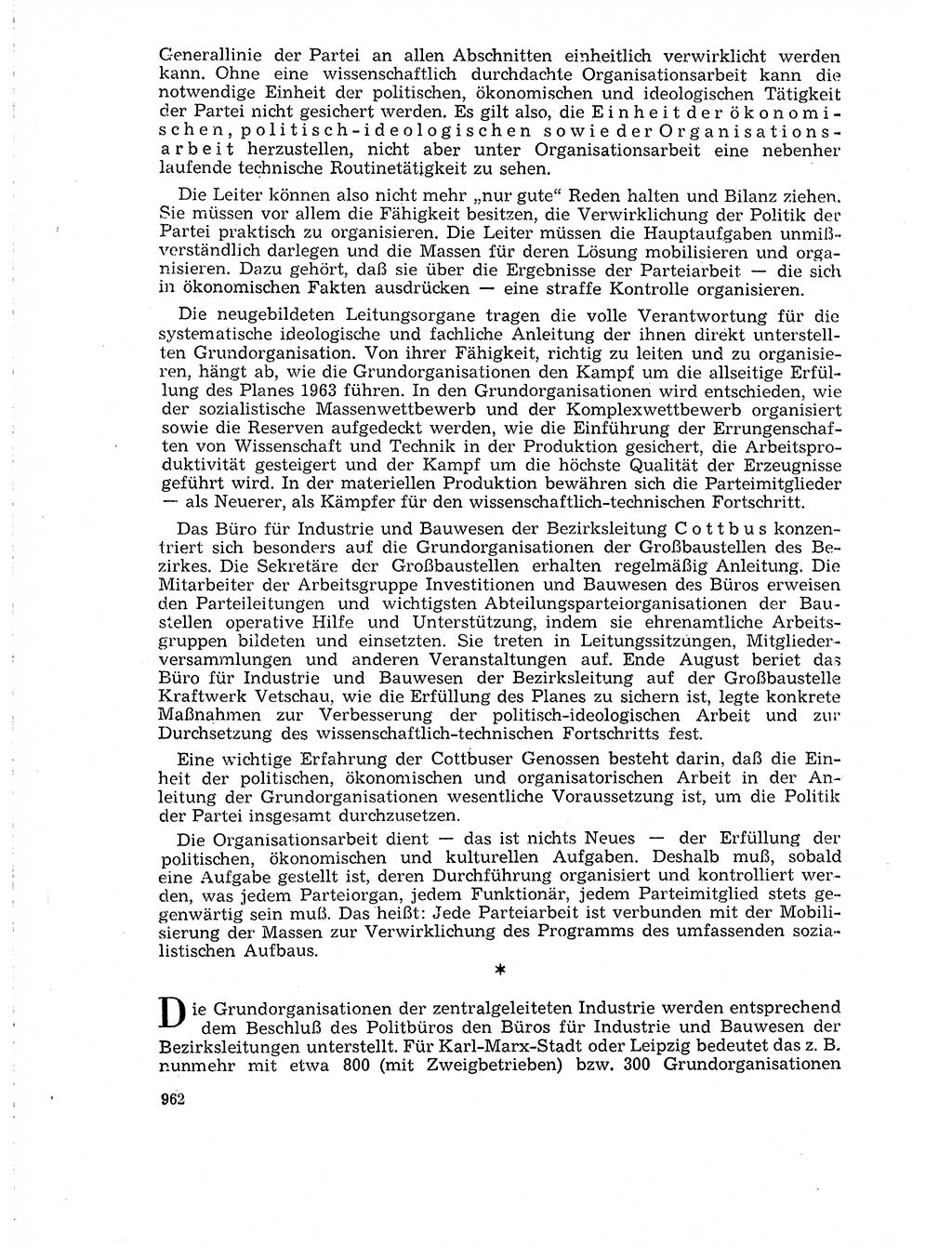 Neuer Weg (NW), Organ des Zentralkomitees (ZK) der SED (Sozialistische Einheitspartei Deutschlands) für Fragen des Parteilebens, 18. Jahrgang [Deutsche Demokratische Republik (DDR)] 1963, Seite 962 (NW ZK SED DDR 1963, S. 962)