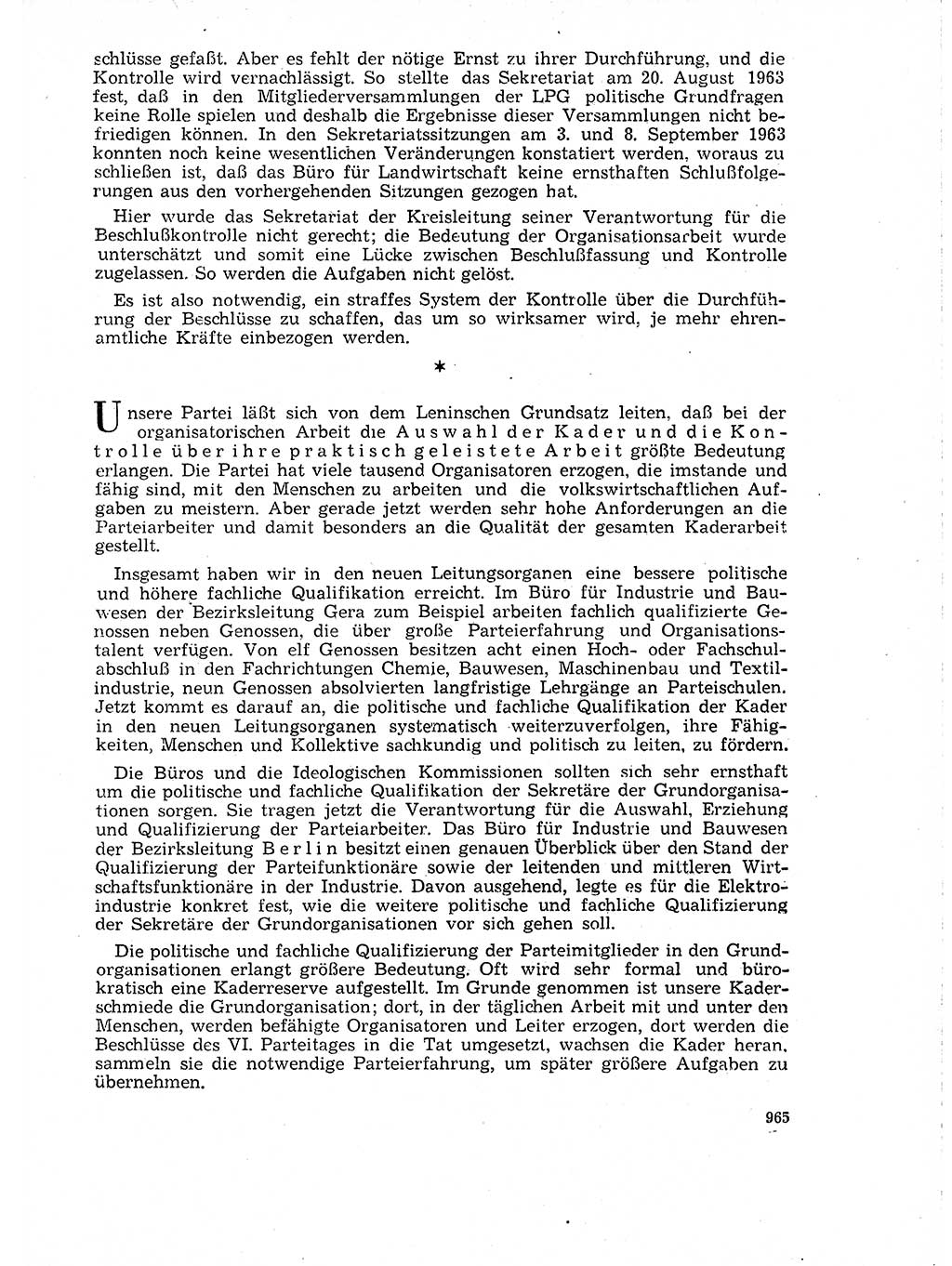 Neuer Weg (NW), Organ des Zentralkomitees (ZK) der SED (Sozialistische Einheitspartei Deutschlands) für Fragen des Parteilebens, 18. Jahrgang [Deutsche Demokratische Republik (DDR)] 1963, Seite 965 (NW ZK SED DDR 1963, S. 965)