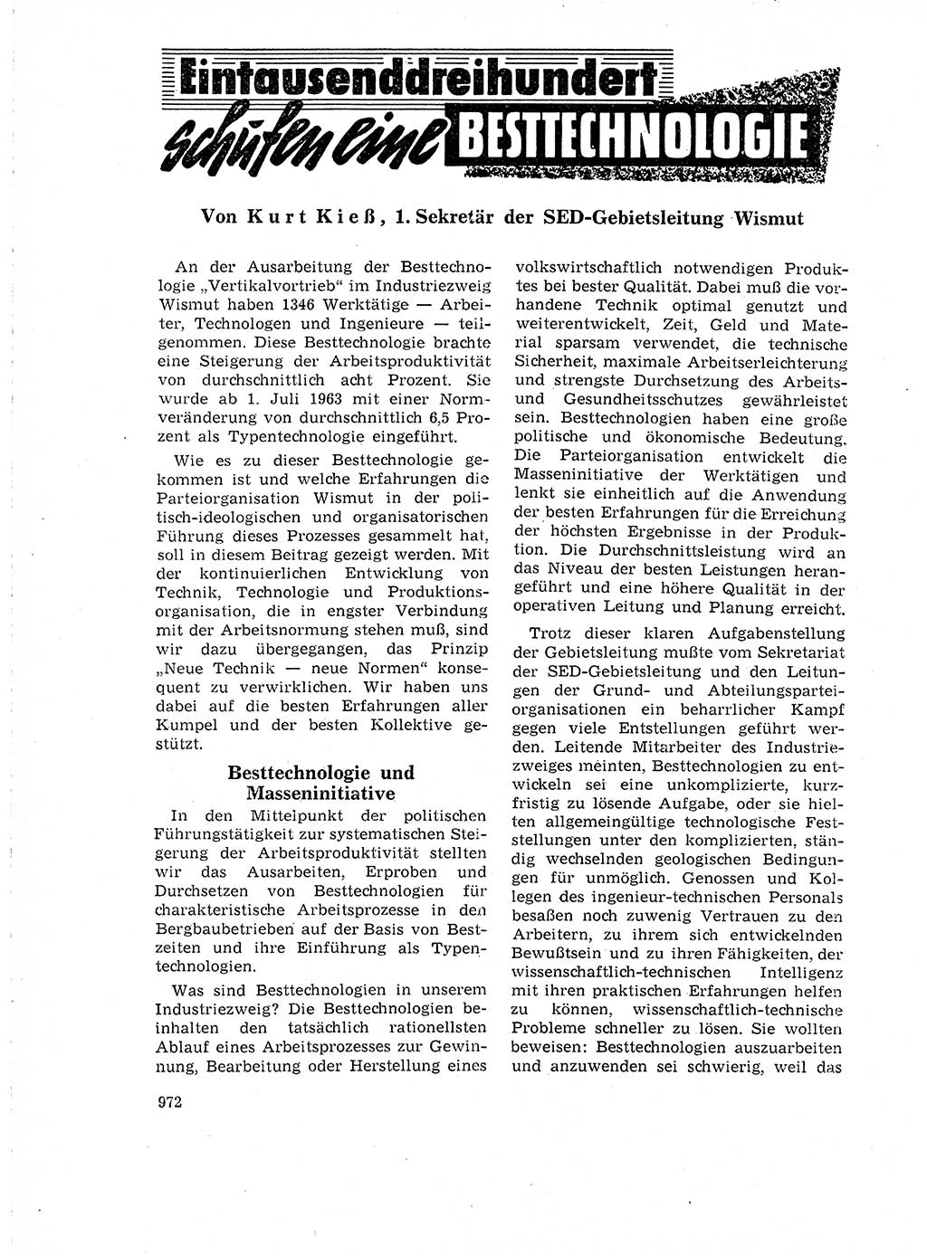 Neuer Weg (NW), Organ des Zentralkomitees (ZK) der SED (Sozialistische Einheitspartei Deutschlands) für Fragen des Parteilebens, 18. Jahrgang [Deutsche Demokratische Republik (DDR)] 1963, Seite 972 (NW ZK SED DDR 1963, S. 972)