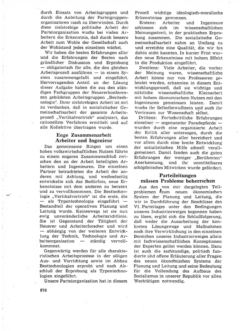 Neuer Weg (NW), Organ des Zentralkomitees (ZK) der SED (Sozialistische Einheitspartei Deutschlands) fÃ¼r Fragen des Parteilebens, 18. Jahrgang [Deutsche Demokratische Republik (DDR)] 1963, Seite 976 (NW ZK SED DDR 1963, S. 976)
