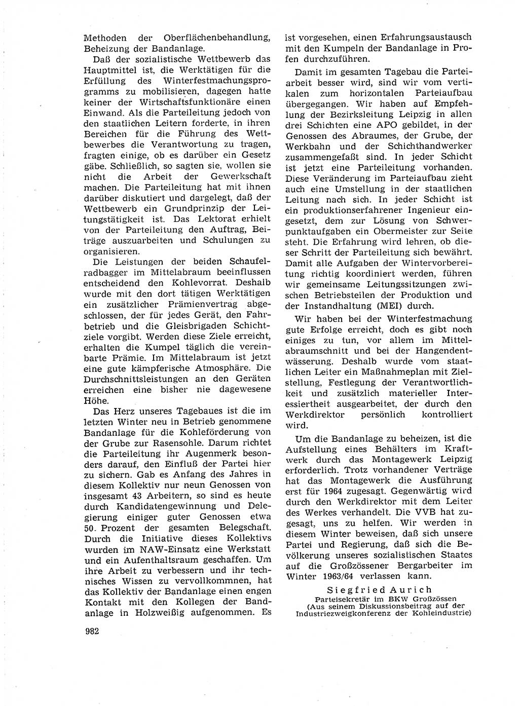 Neuer Weg (NW), Organ des Zentralkomitees (ZK) der SED (Sozialistische Einheitspartei Deutschlands) für Fragen des Parteilebens, 18. Jahrgang [Deutsche Demokratische Republik (DDR)] 1963, Seite 982 (NW ZK SED DDR 1963, S. 982)