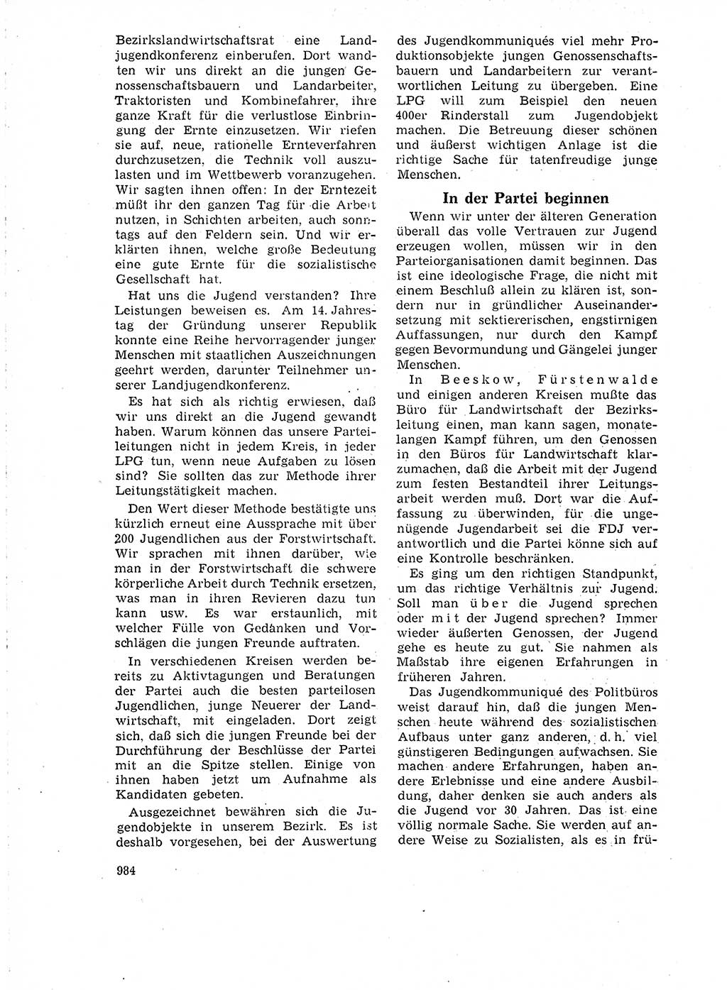 Neuer Weg (NW), Organ des Zentralkomitees (ZK) der SED (Sozialistische Einheitspartei Deutschlands) für Fragen des Parteilebens, 18. Jahrgang [Deutsche Demokratische Republik (DDR)] 1963, Seite 984 (NW ZK SED DDR 1963, S. 984)