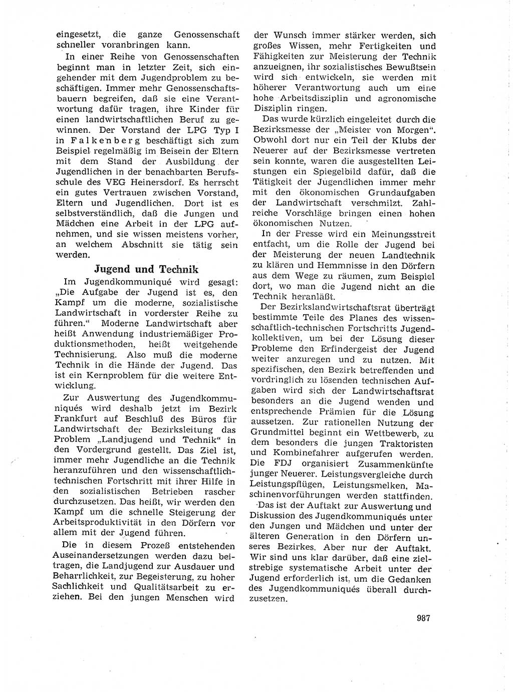 Neuer Weg (NW), Organ des Zentralkomitees (ZK) der SED (Sozialistische Einheitspartei Deutschlands) für Fragen des Parteilebens, 18. Jahrgang [Deutsche Demokratische Republik (DDR)] 1963, Seite 987 (NW ZK SED DDR 1963, S. 987)