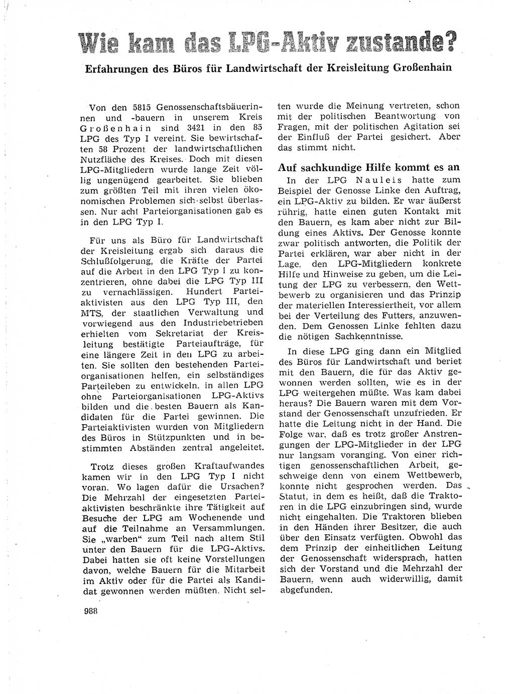 Neuer Weg (NW), Organ des Zentralkomitees (ZK) der SED (Sozialistische Einheitspartei Deutschlands) für Fragen des Parteilebens, 18. Jahrgang [Deutsche Demokratische Republik (DDR)] 1963, Seite 988 (NW ZK SED DDR 1963, S. 988)
