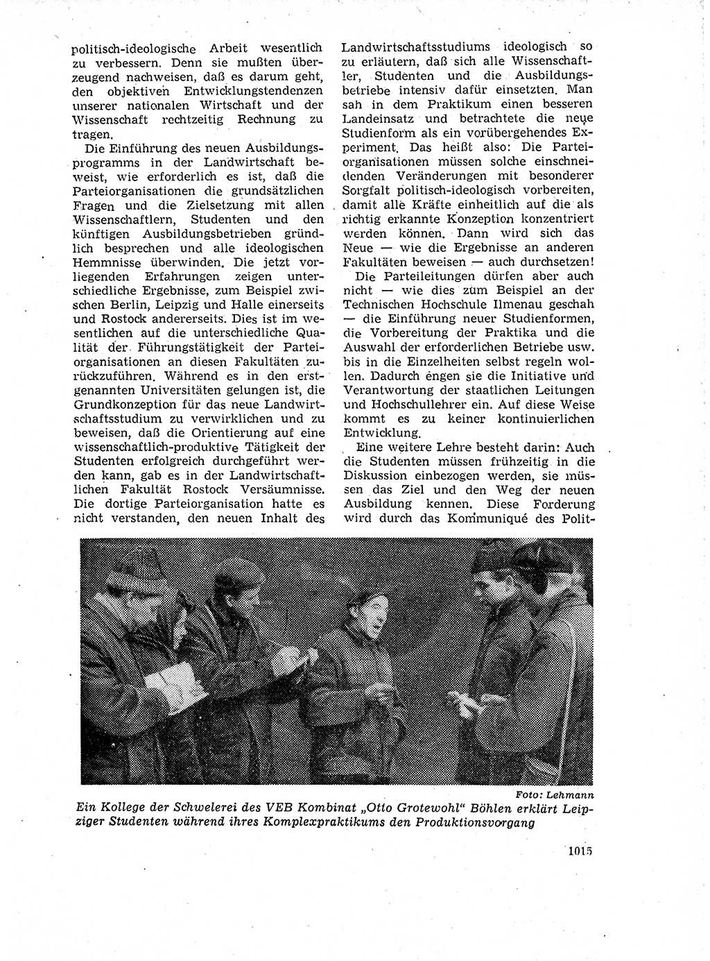 Neuer Weg (NW), Organ des Zentralkomitees (ZK) der SED (Sozialistische Einheitspartei Deutschlands) für Fragen des Parteilebens, 18. Jahrgang [Deutsche Demokratische Republik (DDR)] 1963, Seite 1015 (NW ZK SED DDR 1963, S. 1015)