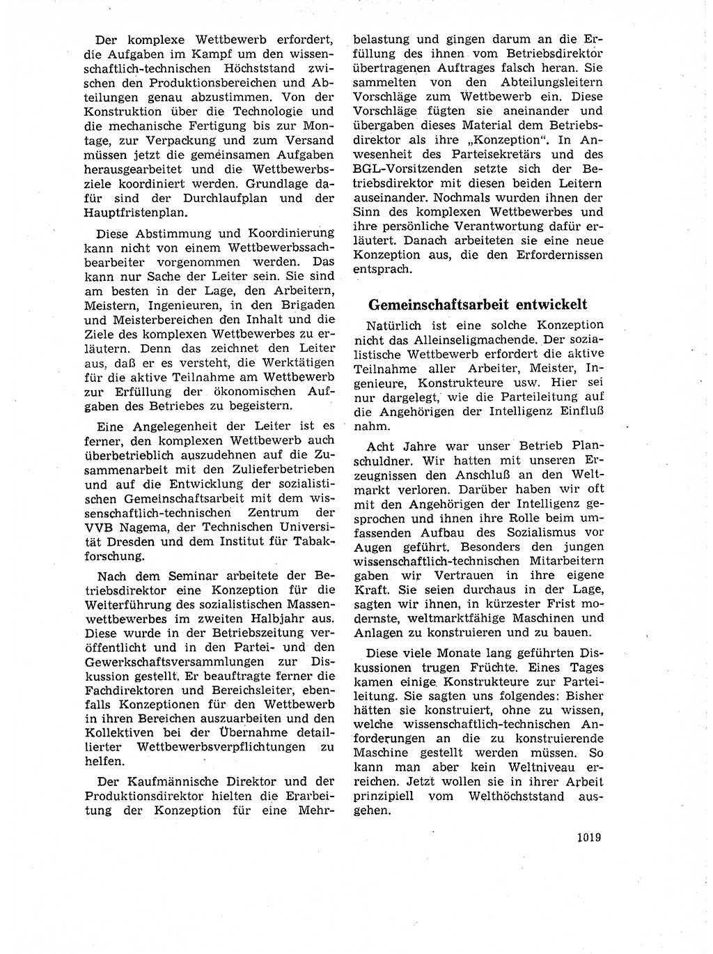 Neuer Weg (NW), Organ des Zentralkomitees (ZK) der SED (Sozialistische Einheitspartei Deutschlands) für Fragen des Parteilebens, 18. Jahrgang [Deutsche Demokratische Republik (DDR)] 1963, Seite 1019 (NW ZK SED DDR 1963, S. 1019)
