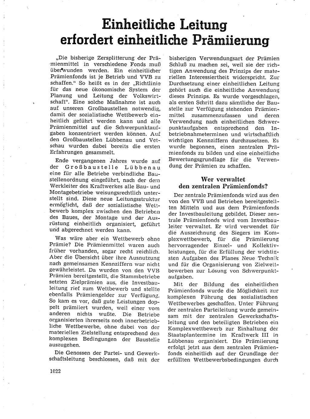 Neuer Weg (NW), Organ des Zentralkomitees (ZK) der SED (Sozialistische Einheitspartei Deutschlands) für Fragen des Parteilebens, 18. Jahrgang [Deutsche Demokratische Republik (DDR)] 1963, Seite 1022 (NW ZK SED DDR 1963, S. 1022)