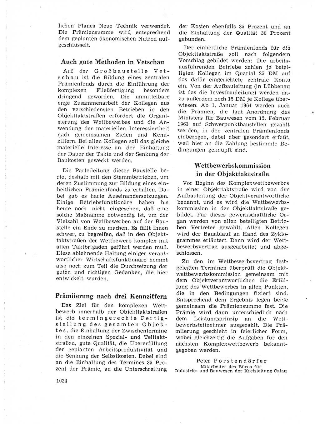 Neuer Weg (NW), Organ des Zentralkomitees (ZK) der SED (Sozialistische Einheitspartei Deutschlands) für Fragen des Parteilebens, 18. Jahrgang [Deutsche Demokratische Republik (DDR)] 1963, Seite 1024 (NW ZK SED DDR 1963, S. 1024)