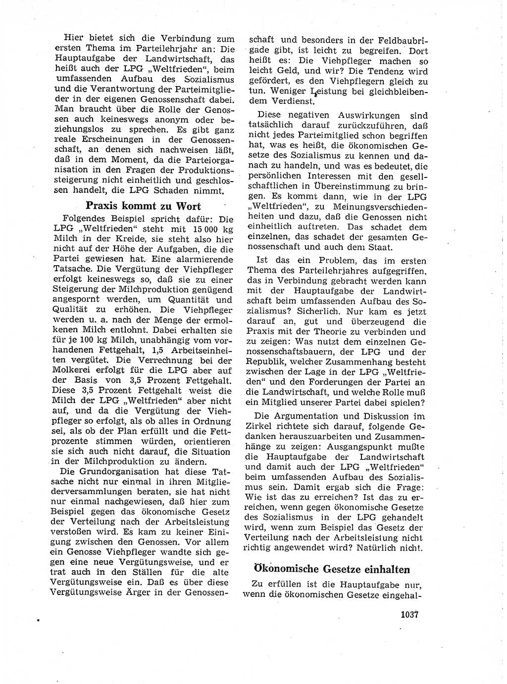 Neuer Weg (NW), Organ des Zentralkomitees (ZK) der SED (Sozialistische Einheitspartei Deutschlands) für Fragen des Parteilebens, 18. Jahrgang [Deutsche Demokratische Republik (DDR)] 1963, Seite 1037 (NW ZK SED DDR 1963, S. 1037)