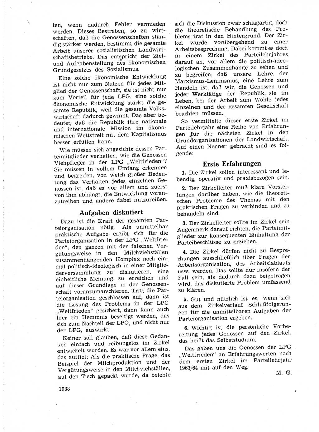 Neuer Weg (NW), Organ des Zentralkomitees (ZK) der SED (Sozialistische Einheitspartei Deutschlands) für Fragen des Parteilebens, 18. Jahrgang [Deutsche Demokratische Republik (DDR)] 1963, Seite 1038 (NW ZK SED DDR 1963, S. 1038)
