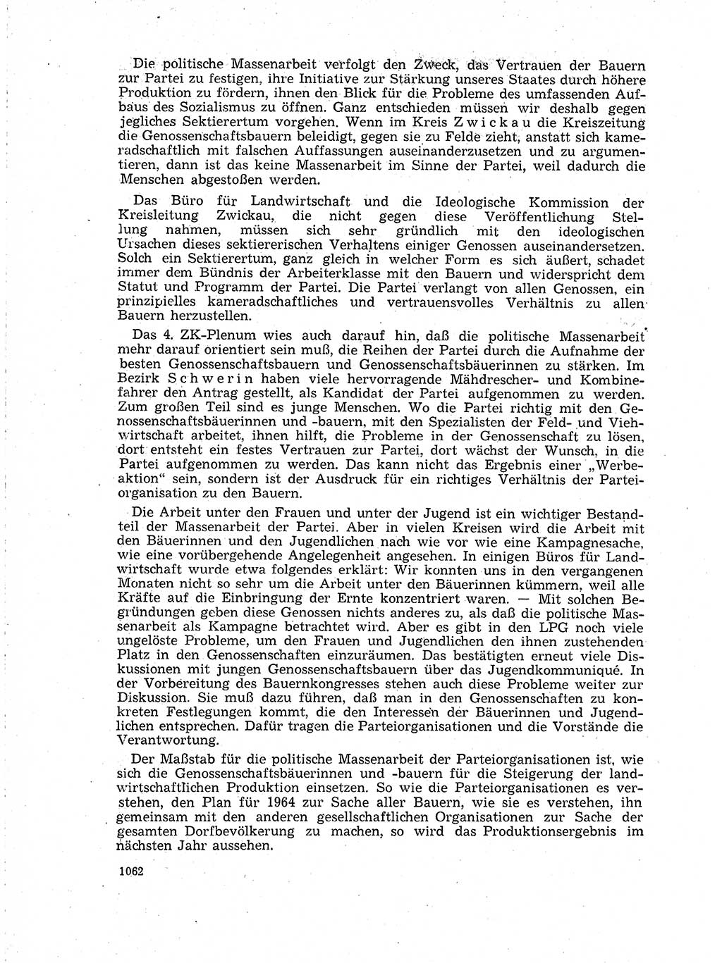 Neuer Weg (NW), Organ des Zentralkomitees (ZK) der SED (Sozialistische Einheitspartei Deutschlands) für Fragen des Parteilebens, 18. Jahrgang [Deutsche Demokratische Republik (DDR)] 1963, Seite 1062 (NW ZK SED DDR 1963, S. 1062)