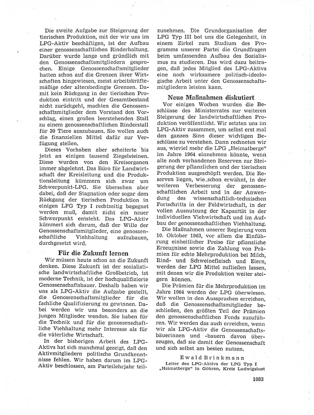 Neuer Weg (NW), Organ des Zentralkomitees (ZK) der SED (Sozialistische Einheitspartei Deutschlands) für Fragen des Parteilebens, 18. Jahrgang [Deutsche Demokratische Republik (DDR)] 1963, Seite 1083 (NW ZK SED DDR 1963, S. 1083)